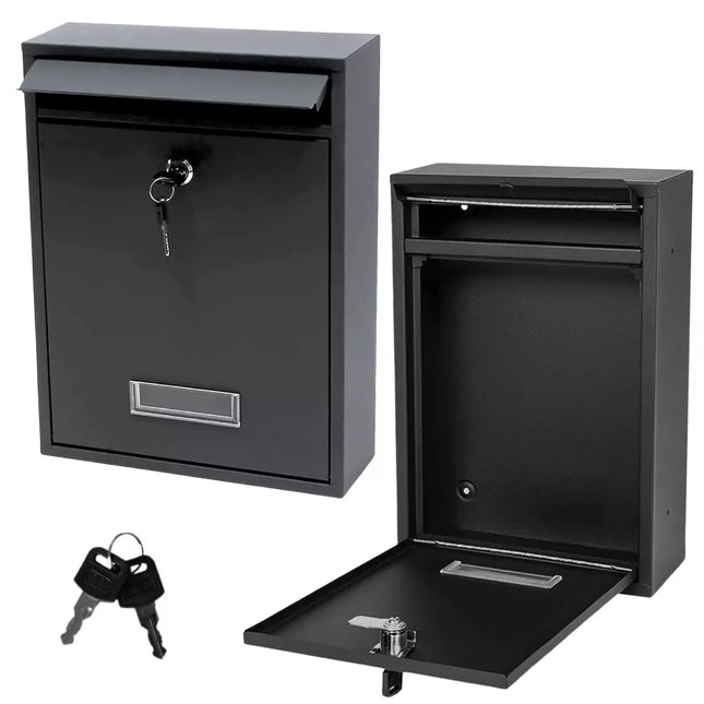 Laiškadėžė, cinkuoto plieno, juoda, 32x21,5x8,5cm