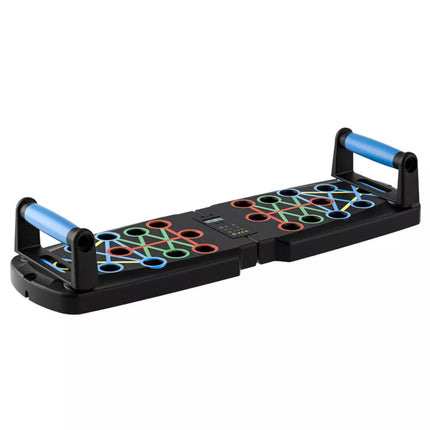 Sulankstoma 14-in-1 atsispaudimų lenta su rankenomis viršutinės kūno dalies pratimams