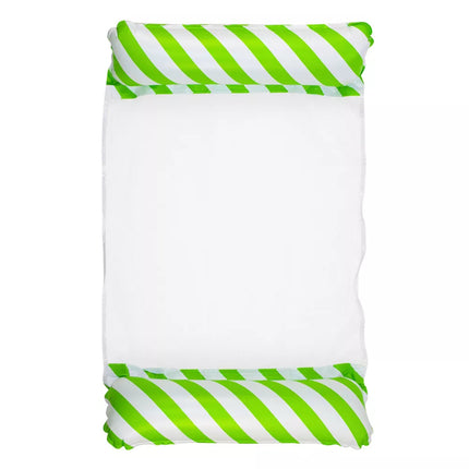 Pripučiamas vandens hamakas-gultas baltas ir žalias 120x70cm