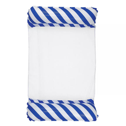 Pripučiamas vandens hamakas-čiužinys-gultas, baltas ir tamsiai mėlynas, 120x70cm