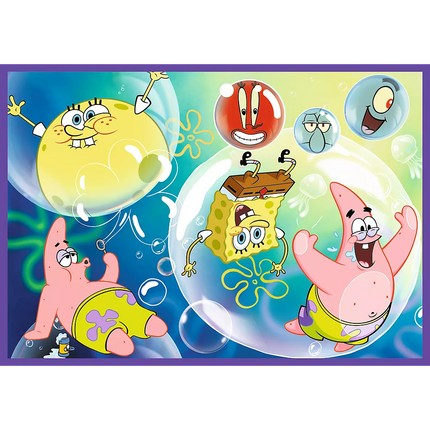 Dėlionė - 4x250 - Kempiniuko Crazy World Trefl 13342