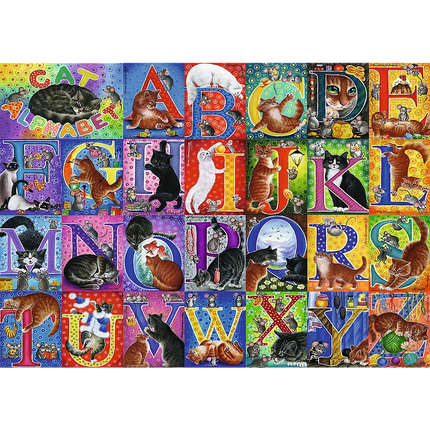 Dėlionė - 500 detalių - Katės abėcėlė Trefl 37527