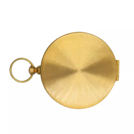 Žalvarinis turistinis kompasas su šviečiančiais rodykliais auksas