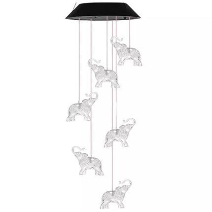 Saulės sodo LED varpeliai "Drambliai", spalvingi, 70cm