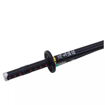 Metalinis rutulinis rašiklis "Katana kardas" anime stiliumi, juodo rašalo, su keičiamu papildymu, juodas