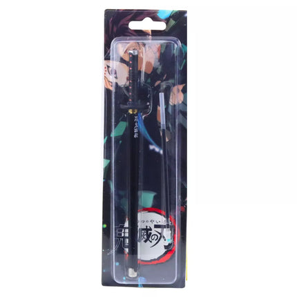 Metalinis rutulinis rašiklis "Katana kardas" anime stiliumi, juodo rašalo, su keičiamu papildymu, juodas