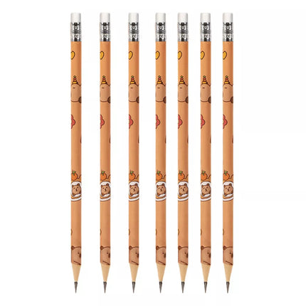 HB grafitinių pieštukų rinkinys su kapibaros trintuku tūbelėje, 30 vnt.