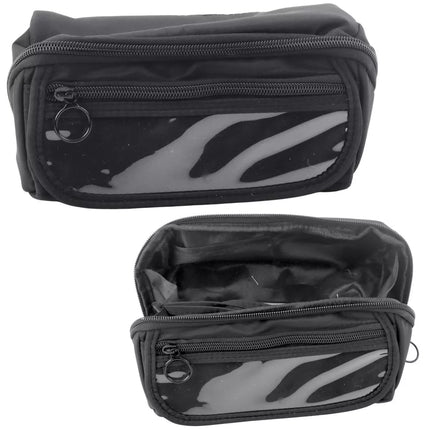 Mokyklinė pieštukinė, praplečiama, talpi, juoda, 20x10cm