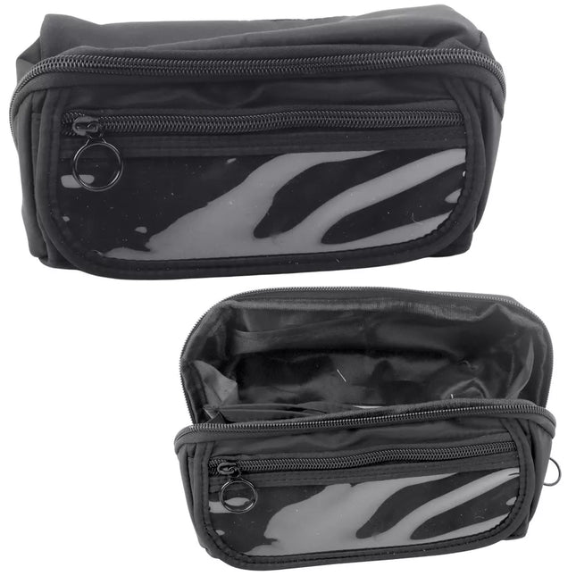 Mokyklinė pieštukinė, praplečiama, talpi, juoda, 20x10cm