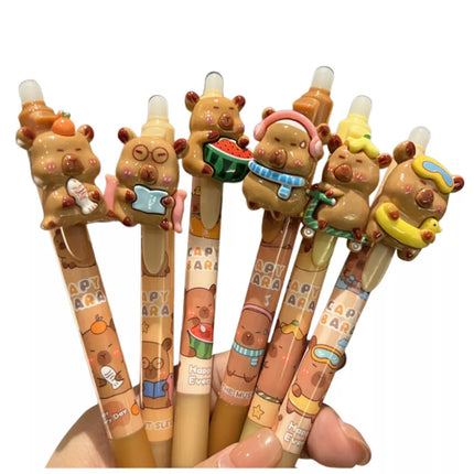 Kapibara 3D automatinis rašiklis su mėlynu rašalu ir trintuku