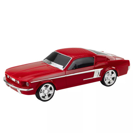 Belaidis Bluetooth garsiakalbis, klasikinis automobilis, LED lemputės, raudonas