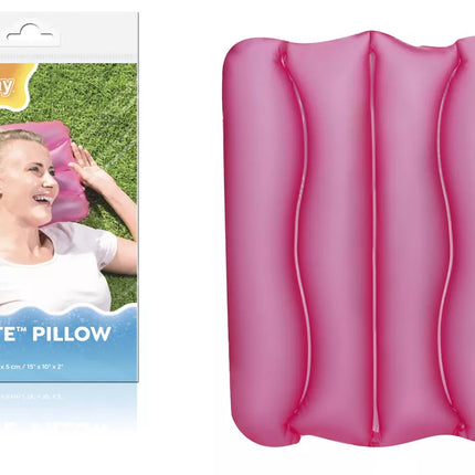 Pripučiama pagalvė 38 x 25 cm rožinė Bestway 52127