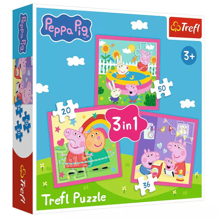 3-in-1 Dėlionė - Pepa ir Draugai - Pepa Pig Trefl 34873