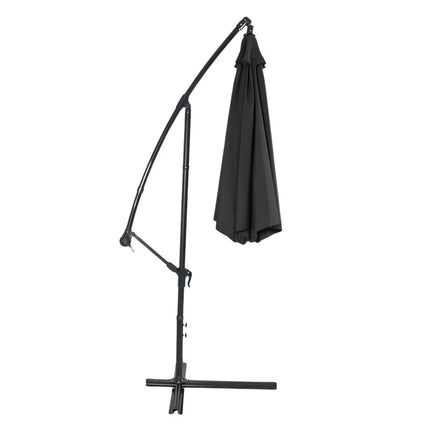 Šoninės sodo skėtis su reguliuojamu pasvirimo kampu, 350 x 250 cm, antracito spalvos