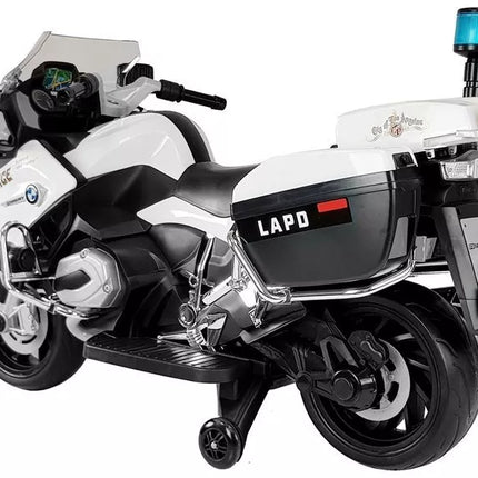 BMW Policijos Motociklas Baltas - Elektrinis Važiuojamas Motociklas
