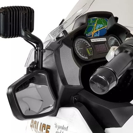 BMW Policijos Motociklas Baltas - Elektrinis Važiuojamas Motociklas