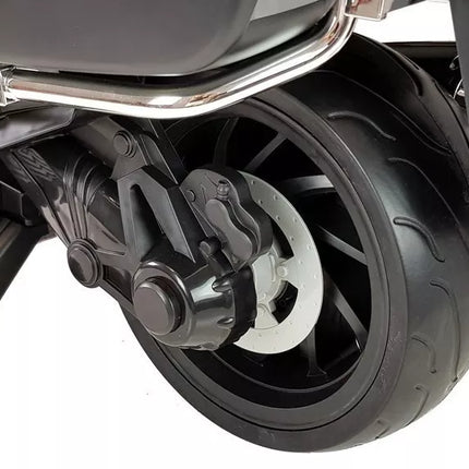 BMW Policijos Motociklas Baltas - Elektrinis Važiuojamas Motociklas