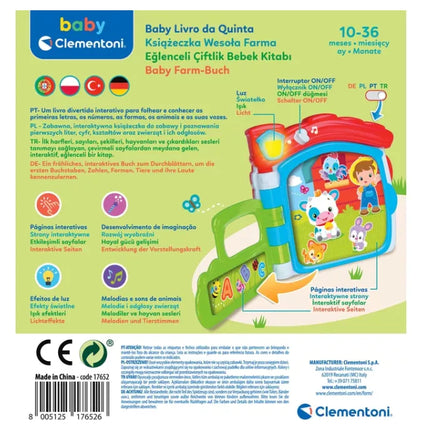 Interaktyvi edukacinė knygelė: Ūkis (lenkų ir vokiečių kalbomis) CLEMENTONI 17652