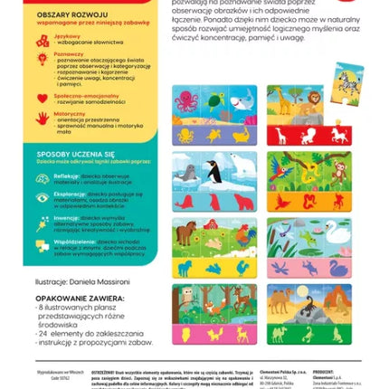 Dėlionė Gyvūnai ir Jų Šešėliai Žaisk ir Mokykis Lenkų Kalba CLEMENTONI 50762