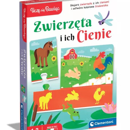 Dėlionė Gyvūnai ir Jų Šešėliai Žaisk ir Mokykis Lenkų Kalba CLEMENTONI 50762