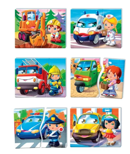 Edukacinis žaidimas Transporto priemonės ir profesijos, lenkų kalba Clementoni 50765