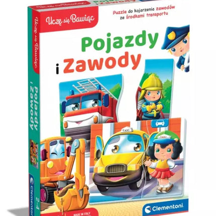 Edukacinis žaidimas Transporto priemonės ir profesijos, lenkų kalba Clementoni 50765