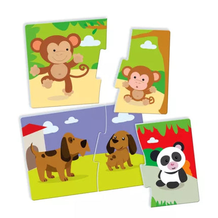 Edukacinis žaidimas-dėlionė: Mamos ir kūdikiai Gyvūnų žaidimas ir mokymasis Lenkų kalba CLEMENTONI 50763