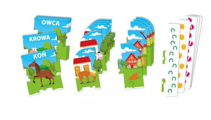 Edukacinis žaidimas Ūkio gyvūnai Žaisk ir mokykis Lenkų kalba Clementoni 50768