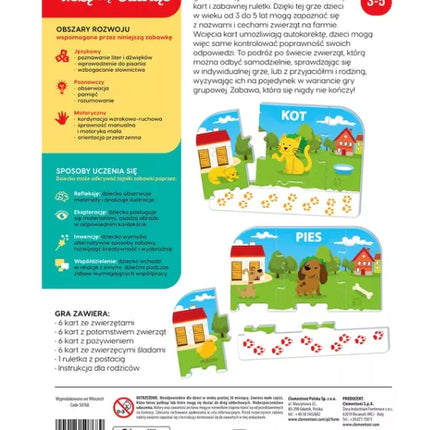 Edukacinis žaidimas Ūkio gyvūnai Žaisk ir mokykis Lenkų kalba Clementoni 50768