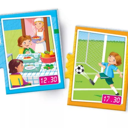 Edukacinis žaidimas Dėlionė: Koks dabar laikas? Laikrodis Mokymasis ir žaidimas Lenkų kalba Clementoni 50771