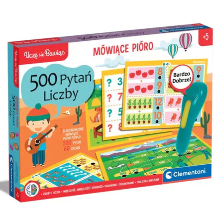Kalbantis rašiklis 500 klausimų: Skaičiai Žaisk ir Mokykis Lenkų Kalba CLEMENTONI 50783