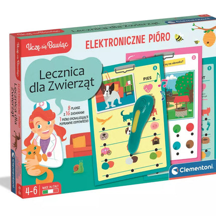 Kalbantis rašiklis: 500 klausimų Gyvūnų klinikos leidimas, lenkų kalba, Clementoni 50389