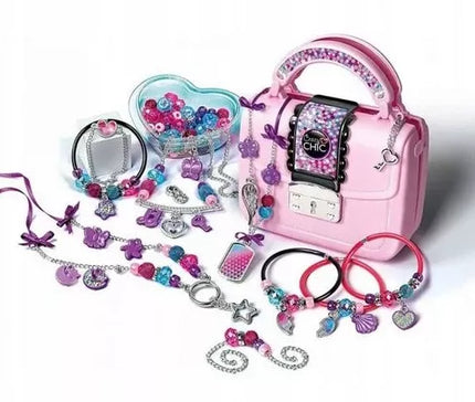 Crazy Chic „Pasidaryk pats“ rinkinys: „Crazy“ rankinė su karoliukais ir apyrankėmis Clementoni 17651