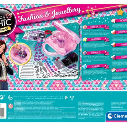 Crazy Chic „Pasidaryk pats“ rinkinys: „Crazy“ rankinė su karoliukais ir apyrankėmis Clementoni 17651