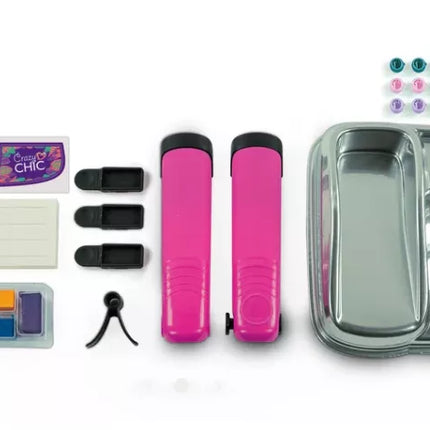 Crazy Chic plaukų dažymo rinkinys: Crazy šukuosenos su tiesintuvu ir karoliukais Clementoni 18773