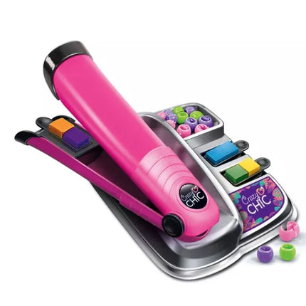 Crazy Chic plaukų dažymo rinkinys: Crazy šukuosenos su tiesintuvu ir karoliukais Clementoni 18773