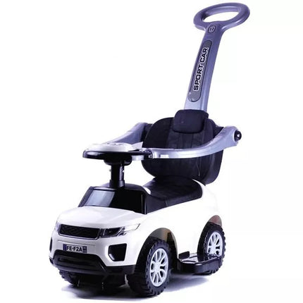 614W Triratukas vaikams su stūmimo rankena tėvams - baltas