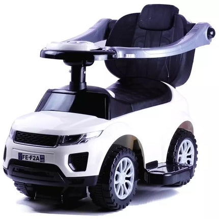 614W Triratukas vaikams su stūmimo rankena tėvams - baltas