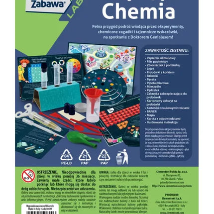 Moksliški Įdomūs Žavintys Chemijos Bandymų Rinkinys Lenkų Kalba Clementoni 50699