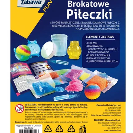 Moksliškas Mini Laboratorija: Crazy Glitter Balls, Lenkų Kalba Clementoni 50702