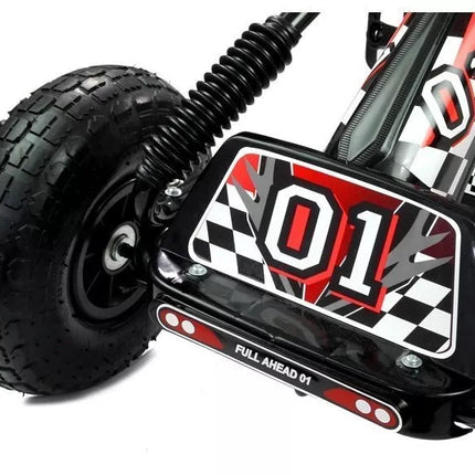 A-15 Go-Cart Juodas Su Pripučiamais Ratais