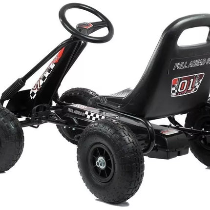 A-15 Go-Cart Juodas Su Pripučiamais Ratais