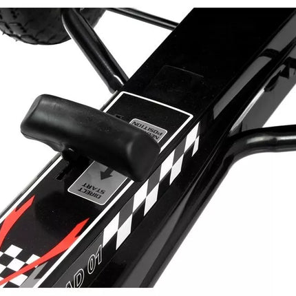 A-15 Go-Cart Juodas Su Pripučiamais Ratais