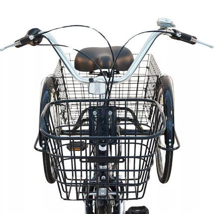 3 ratų dviratis 24" JUODAS SHIMANO 7 greičių žemas rėmas 1060972