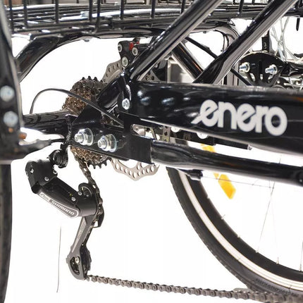3 ratų dviratis 24" JUODAS SHIMANO 7 greičių žemas rėmas 1060972