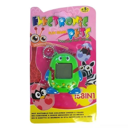 Tamagotchi elektroninis gyvūnėlis kiaušinis žalias su kaspinėliu
