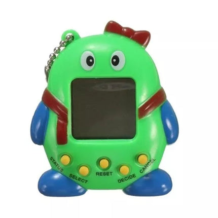 Tamagotchi elektroninis gyvūnėlis kiaušinis žalias su kaspinėliu