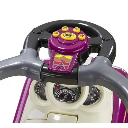 Vaikiška mašina-stumdukas su rankena tėvams - Violetinė