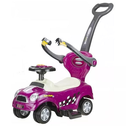 Vaikiška mašina-stumdukas su rankena tėvams - Violetinė