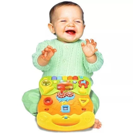 Interaktyvus stumdukas-vaikštynė su nuimamu skydeliu